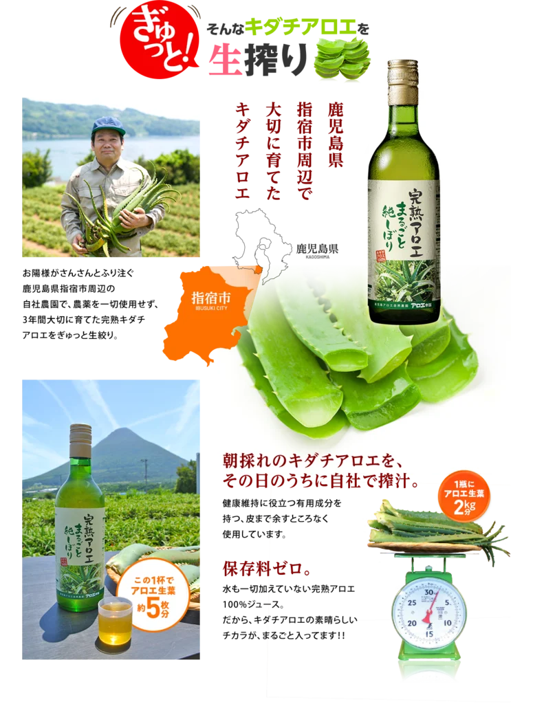 完熟アロエまるごと純しぼり 効果