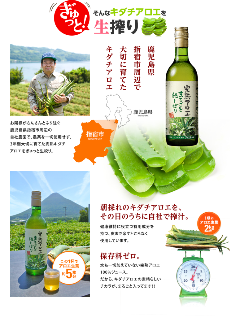 完熟アロエまるごと純しぼり 栄養成分