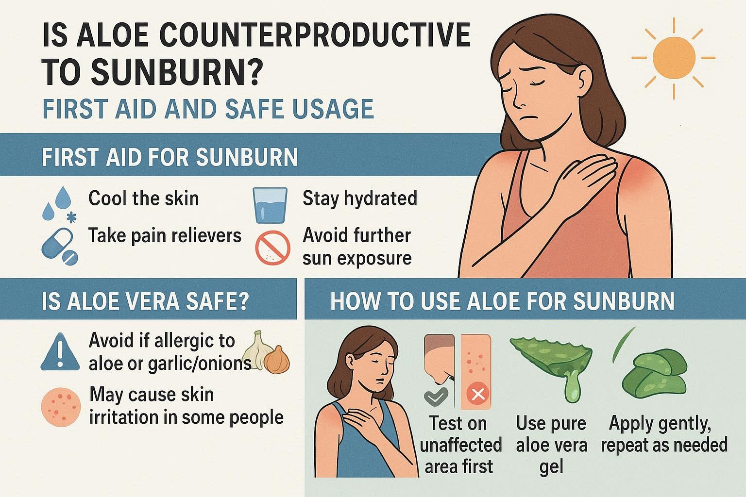 日焼けのヒリヒリにアロエは逆効果なの？