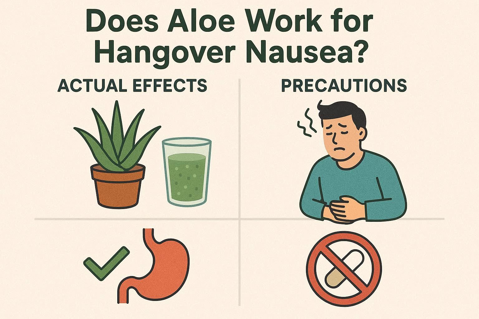 二日酔いの吐き気にアロエは効くのか？